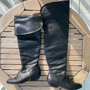 Black Leather Over Knee “Bucket” Pirate/Steampunk/Cosplay Boots 7